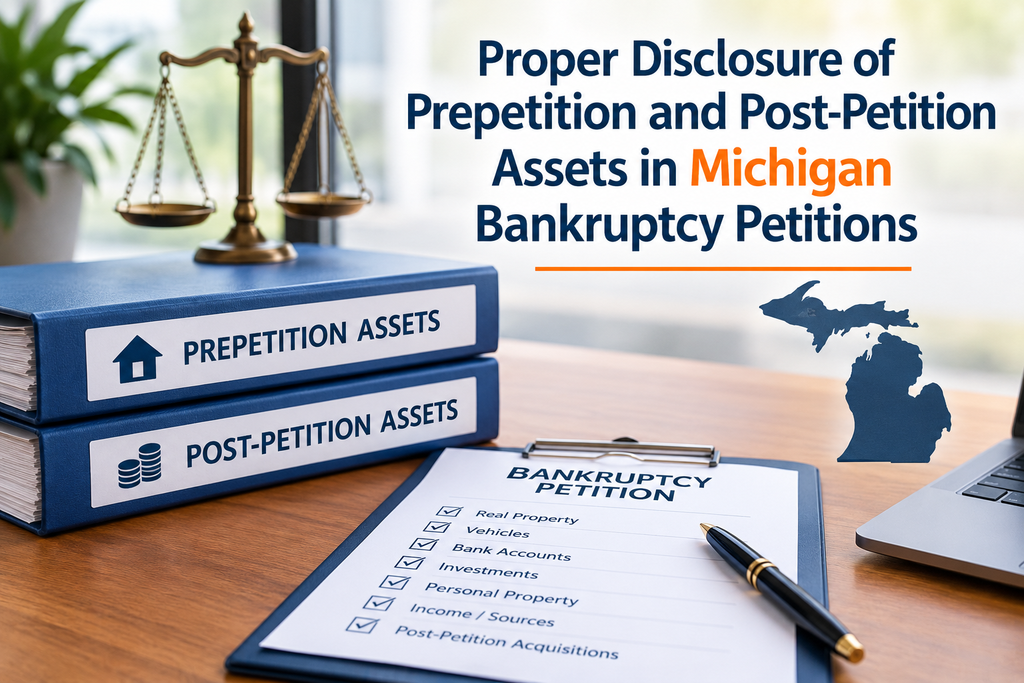 Proper Disclosure of Prepetition and Post-Petition Assets in Michigan Bankruptcy Petitions