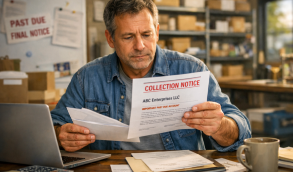 Business owner receiving a collection letter for a debt owed by his LLC after he filed personal bankruptcy and was granted a discharge