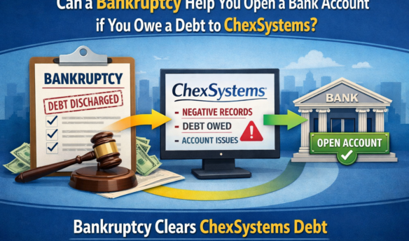 Can a Bankruptcy Help You Open a Bank Account if You Owe a Debt to ChexSystems