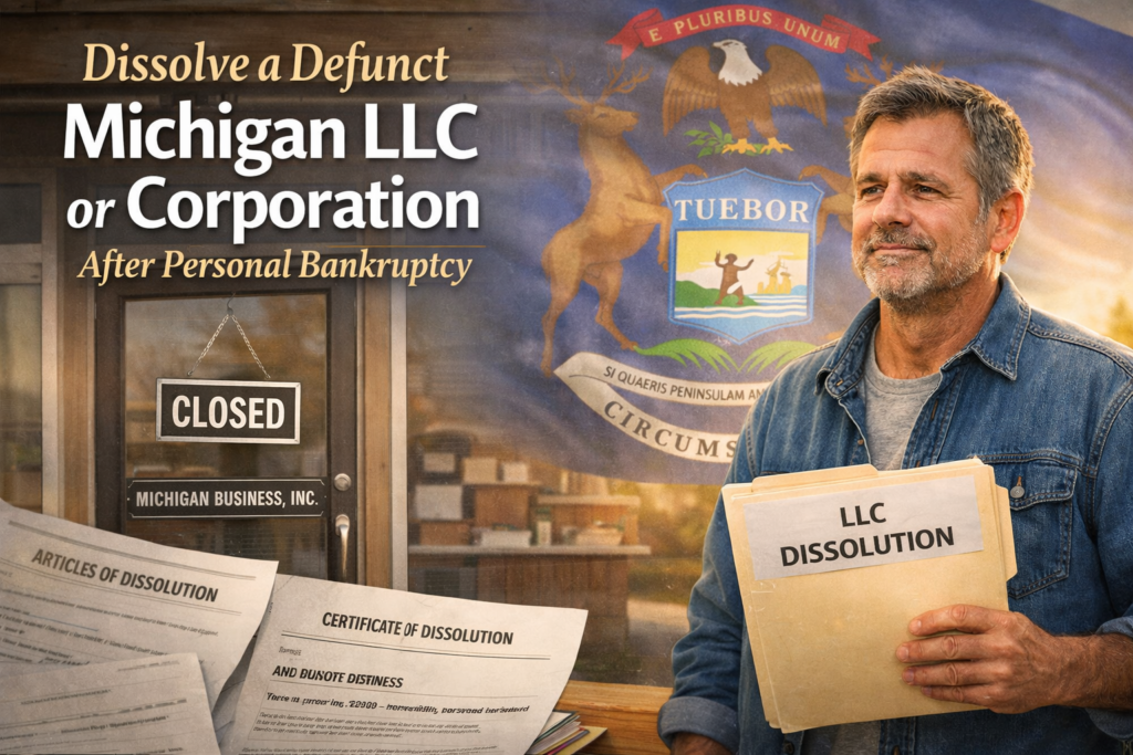 Dissolve a Defunct Michigan LLC or Corporation After Personal Bankruptcy
