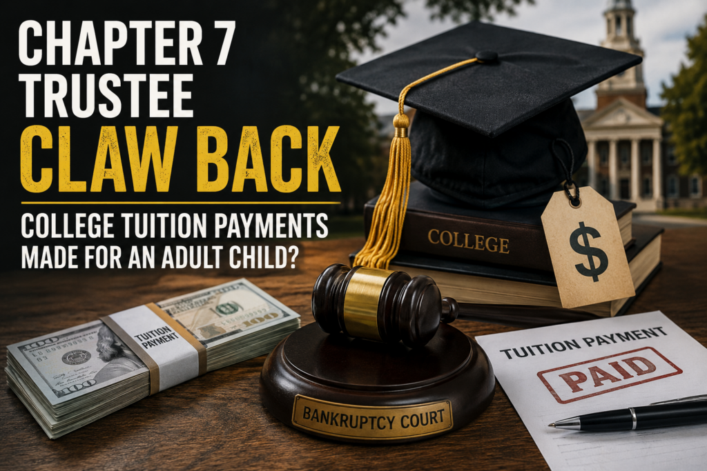 Chapter 7 Trustee Claw Back College Tuition Payments Made for an Adult Child?