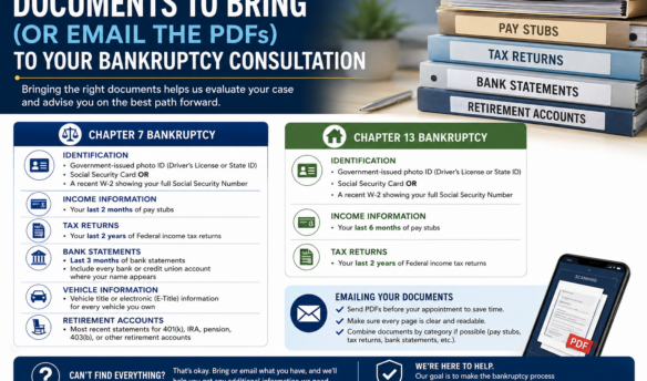 Documents to Bring to Bankruptcy Consultation